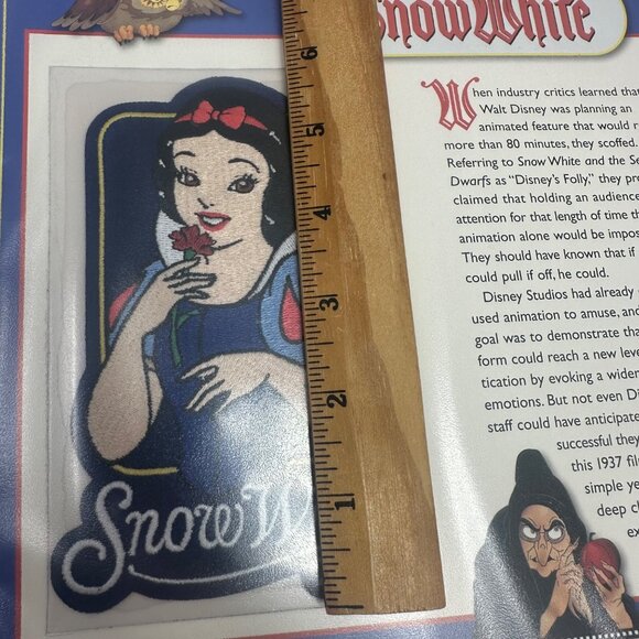 Willabee & Ward Disney Snow White Collectible Patch With Fact Card - Picture 3 of 4